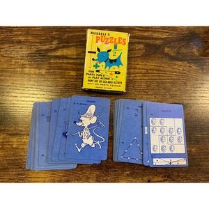 Vintage Russell's Puzzles Card Game Set 39 Cards